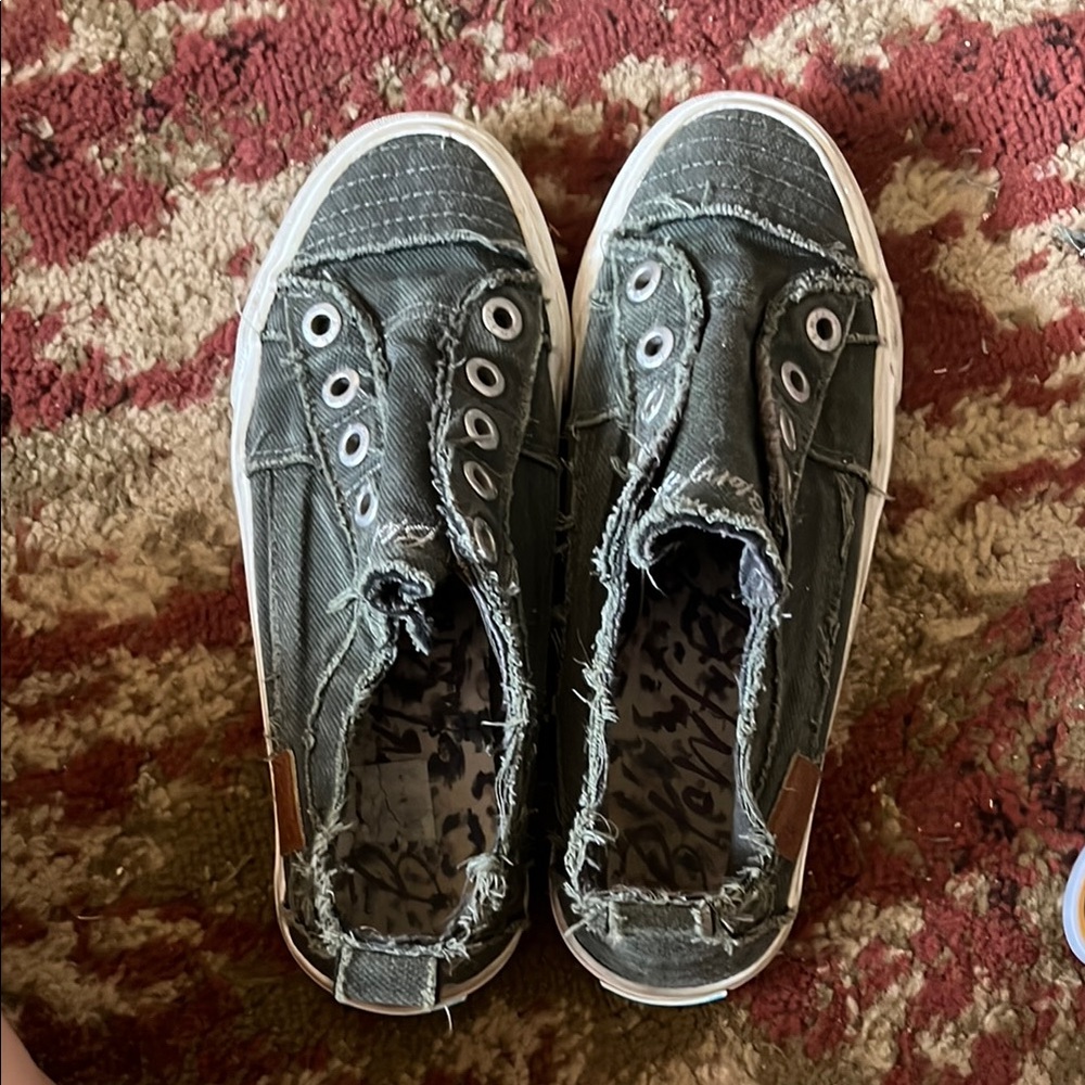 Green Slip-On Sneakers
